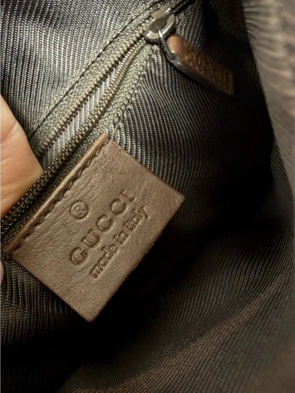 Gucci Tan and Brown GG Monogram Shoulder Bag EUC